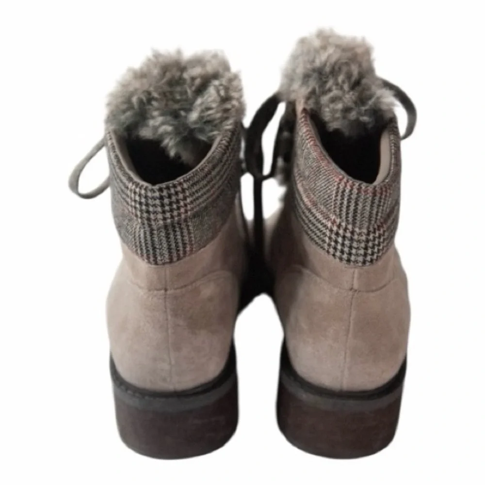 Sam Edelman Gray Fur-Lined Winter Boots